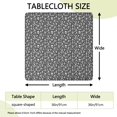 thumbnail image 2 of Black White Tiny Skull Pattern Square Fitted Tablecloth with Elastic Edge,Square Table Cover,Washable Elastic Table Cover for Home Kitchen Party Decor 36"x36", 2 of 6