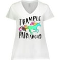 thumbnail image 3 of Inktastic Women's Rights Trample the Patriarchy Women's Plus Size V-Neck T-Shirt, 3 of 5
