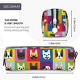 thumbnail image 3 of Naloa Colorful Bulldog Leather Pencil Case, Makeup Pouch, Zipper Pouch for Daily Essentials, Storage Organizer, Cosmetics and Stationary Bag, 3 of 7