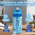 thumbnail image 3 of Viora Set de 2 Termos Infantiles con Popote Antiderrame, 450 ml (15 oz) Termo Escolar para Niños, Libre de BPA, Apta para Lavavajillas, 3 of 8