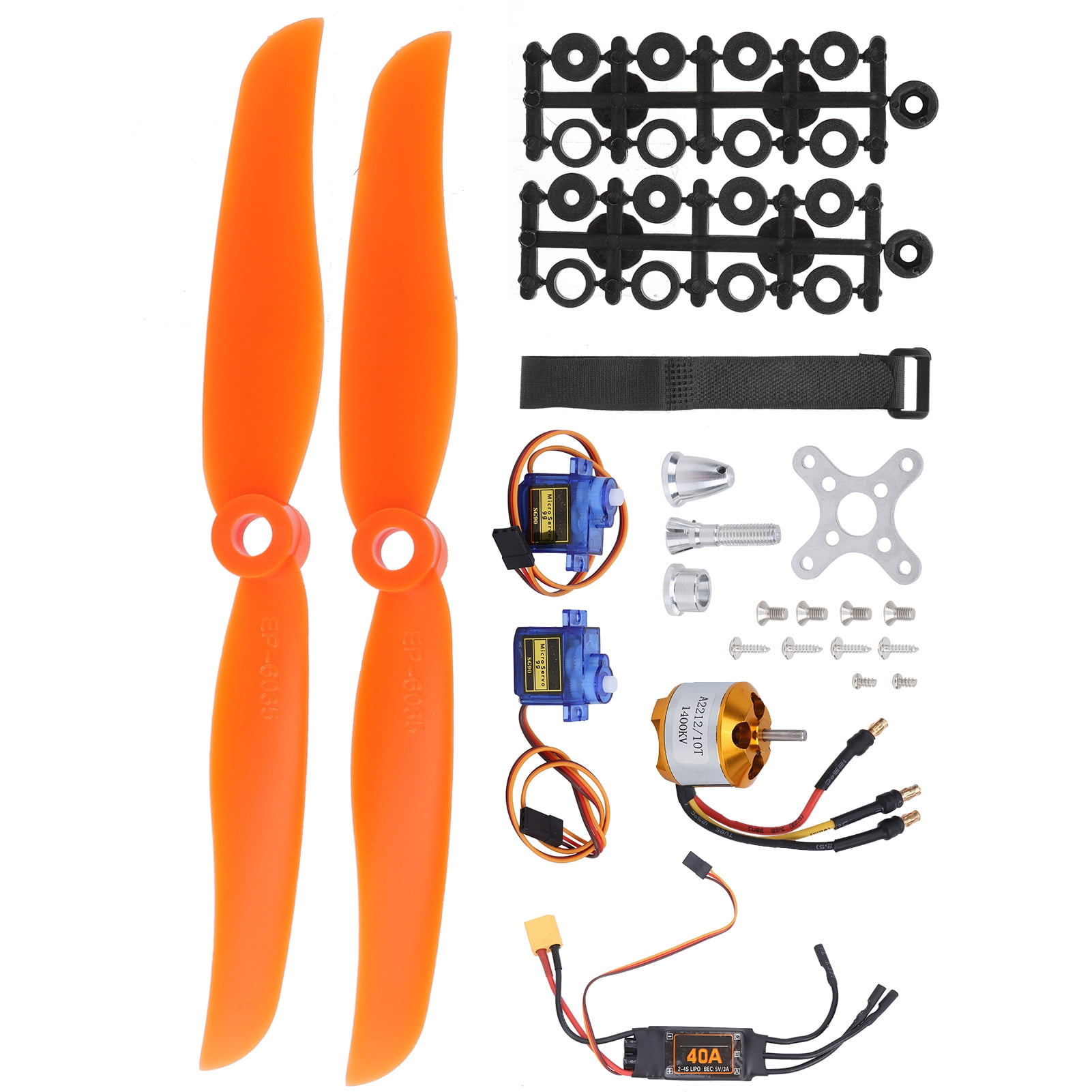 Accesorio De Avión RC 40A XT60T ESC 2212 KV1400 Motor SG90 Servo 8060 Kit De Hélice para RC Drones Helicópteros FPV