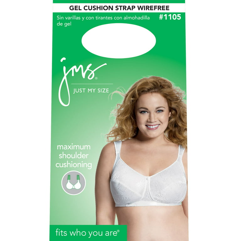 JMS JUST MY SIZE 48D Front Close White 48 D Unlined Wire Free 1107 Bra