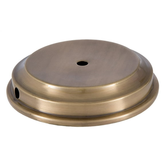 B&P Lamp® 6 Inch Antique Brass Finish Modern Style Spun Lamp Base