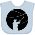 thumbnail image 3 of Inktastic Fly Fishing Silhouette Boys or Girls Baby Bib, 3 of 4