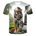 thumbnail image 2 of 2023 Summer New Digital Printing Men's Short Sleeve Loose Pullover Round Neck Animal Printing Sports 3DT Shirt, 2 of 5