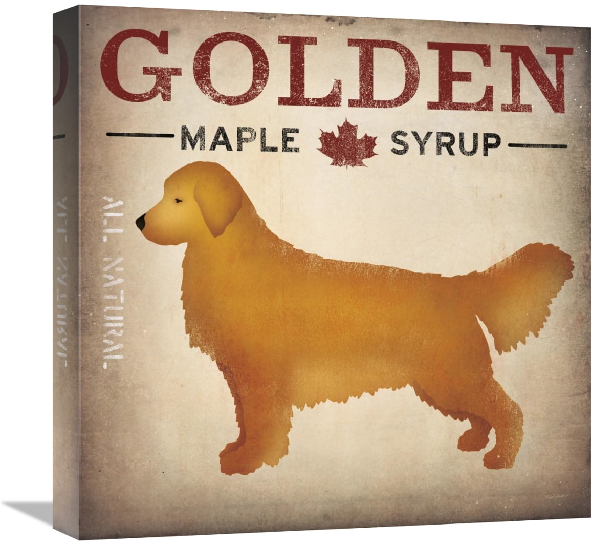 Golden Dog Maple Syrup Canvas Wall Art for Kids
