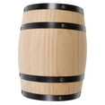 thumbnail image 1 of Barril de vino de roble Barril de vino de madera Barril de oporto vintage Cubo de whisky añejo Dispensador beige, 1 of 9