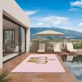 thumbnail image 2 of Golden Crown Outdoor Rug 3x5 Ft, Non Slip Washable Area Rug, Pink Modern Minimalist Abstract Art Patio Rugs Carpet Runner, Large Floor Mat for Indoor/Outdoor Deck Porch Camping, 2 of 8