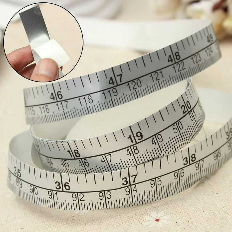 Silver Self Adhesive Measuring Tape Ruler Sticker For Sewing Machine  Woodworking