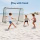 thumbnail image 4 of 3-in-1 Soccer Goal & Rebounder Net para Backyard 7 x 5 ft Multi-Angle Trainer cm de Profundidaduradero Steel Frame Ideal para Passing Filming Ball Control Outdoor Practice para Kids, 4 of 7