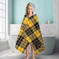 thumbnail image 6 of Yellow Black and Red Checkerboard Checkered Pattern Hooded Bath Towel，60"x35" for Ages 3 To 12 Kids, Quick Dry Lightweight Soft Microfiber Hood Beach Towel Cover Up for Kids, 6 of 7
