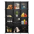 thumbnail image 4 of Topcobe Cube Storage Organizer, Book Shelf 12 Cube Storage Unit for Clothes, Plastic Cube Storage Shelves for Bedroom Living Room Office, Black, 4 of 5