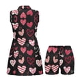 thumbnail image 4 of Yuyamidu Cute Heart Love Prints Tennis Golf Dress for Women Valentine's Day Slim Fit Summer Clothes Size XS Sleeveless Womens Athletic Clothing Sets with Built-in Shorts, 4 of 7