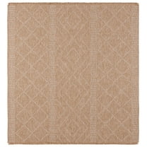 SAFAVIEH Retreat Joisse Geometric Indoor/Outdoor Area Rug, Natural/Ivory, 6'7" x 6'7" Square