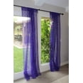 thumbnail image 4 of Floral Lace Window Curtain 58 Inch Wide Purple, 4 of 4