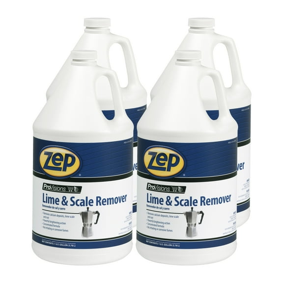 Zep ProVisions Lime and Scale Remover - 1 Gal (Case of 4) - 157924 - Removes Calcium Deposits, Lime Scale, and Rust