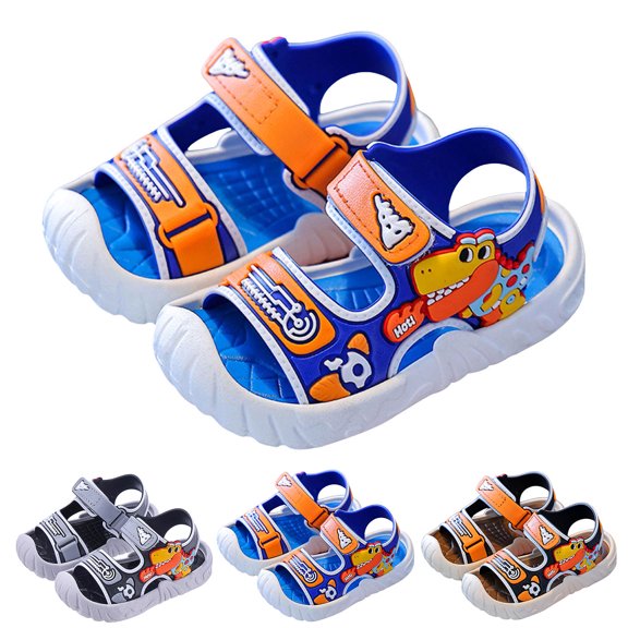 Dakaela 2-11Y Baby Boys Girls Sports Sandals Lightweight Non Slip Summer Beach Water Shoes Toddler First Walking Shoe with Double Straps Black