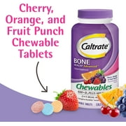 Caltrate 600+D3 Plus Minerals Cherry Orange & Fruit Punch -- 90 Chewable Tablets