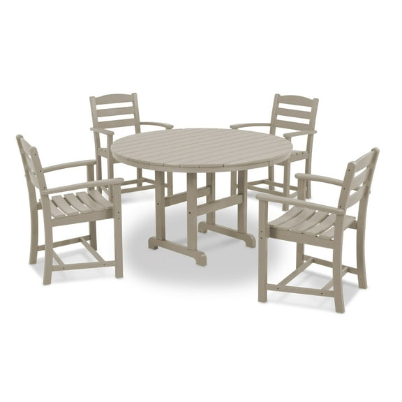 POLYWOOD La Casa Café 5-Piece Dining Set in Sand