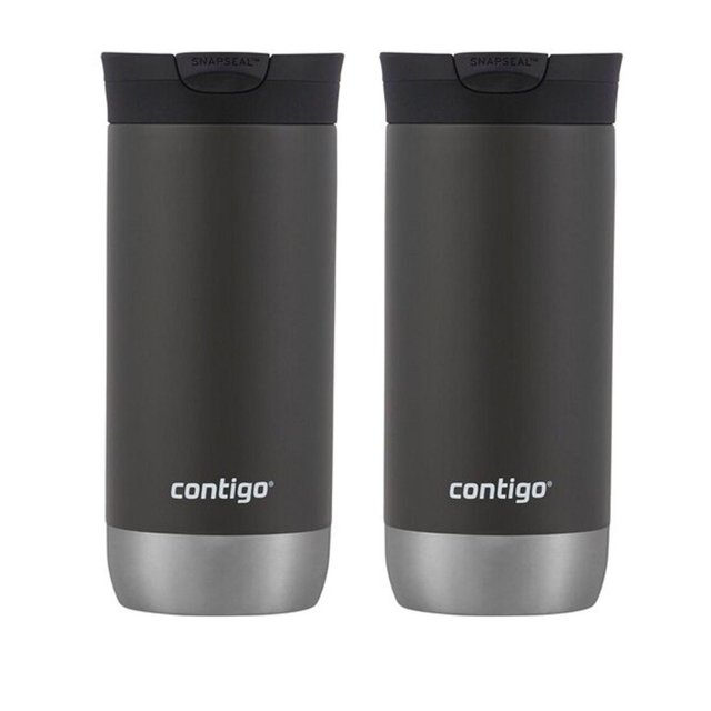2 Termos Contigo Acero Inoxidable 473ml 16oz Café Y Agua gris