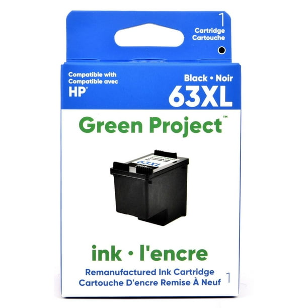 THP リキッド 1ml HHBD H4CBH THXE CRDP Green Project HP 63 XL Black Remanufactured Ink Cartridge, (H