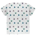 thumbnail image 2 of mermaid shells bubbles pattern white all over youth t shirt, 2 of 2