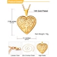 thumbnail image 6 of U7 Tree of Life Gold Plated Locket Necklace Heart Pendant Necklace Personalized Memorial Gift Christmas Gifts for Women Daughter Mother's Day Valentine, 6 of 8
