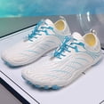 thumbnail image 3 of Modisza Barefoot Shoes for Women Men Summer Water Footwear Wide Toe Box Non Slip Athletic Running Sneaker Gym Workout Shoe Blue Size 7, 3 of 4