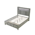 thumbnail image 4 of Full Bed Made with Wood and LED Headboard in Gray Color, 4 of 6
