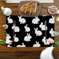 Beppter Placemat,Happy Easter Peeps Placemats Truck Hip Hop Bunny Table
