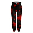thumbnail image 5 of Women's High Waisted Sweatpants Printed Workout Active Joggers Pants Baggy Cinch Bottoms Trousers, 5 of 5