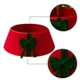 thumbnail image 5 of Red Velvet Christmas Tree Collar, Foldable Fabric Tree Skirt with Gold Trim, Elegant Holiday Wreath for Standard Sized Trees, 5 of 6
