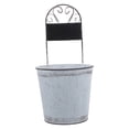 thumbnail image 4 of FRCOLOR  Metal Succulents Flower Vase Iron Bucket Hanging Planter Galvanized Artificial, 4 of 8