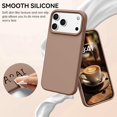 thumbnail image 2 of Smooth Liquid Silicone Case for iPhone 17 Pro Max 6.9", Shockproof Protective Phone Cover,Brown, 2 of 6