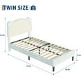 thumbnail image 2 of Twin Bed Frames with LED Light Headboard, Upholstered Twin Platform Bed Frame with Heavy Duty Supports, No Box Spring Need, Noise Free, Easy Assembly, 2 of 8