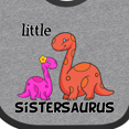 thumbnail image 4 of Inktastic Little Sistersaurus Girls Baby Bib, 4 of 4