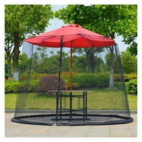 Umbrella Mosquito Net 7.5-11ft - Patio Bug Netting for Outdoor Umbrellas - Universal Canopy Mesh Screen - Adjustable Insect Protection for Garden & Events