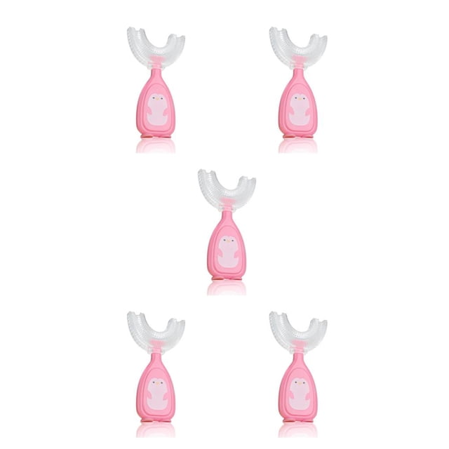 Bearachild Silicona Handheld U-Type Baby Cepillo de Cepillo de de entrenamiento Portable Kids Toddlers Limpieza Gadgets Small, Pink Type2 NO2 Bearachild CBP160306