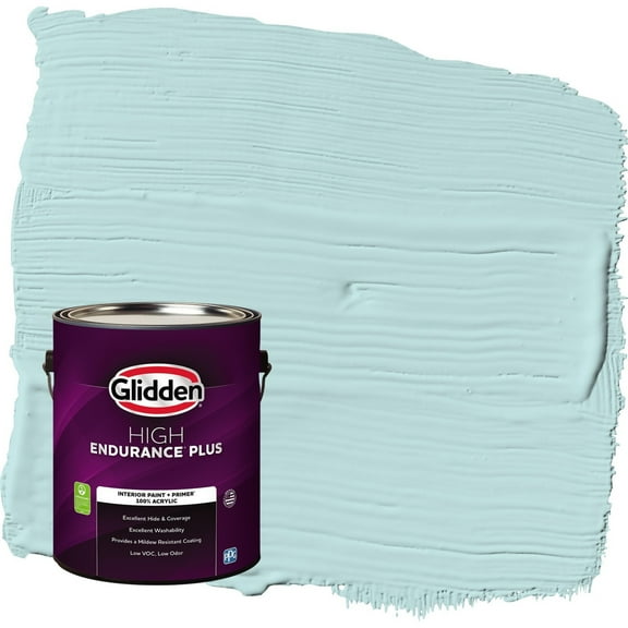 Glidden HEP Misty Aqua / Blue Semi-Gloss Interior Paint with Primer, 1 Gallon