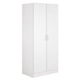 thumbnail image 5 of Madesa Wardrobe Armoire Closet Hanging Storage Cabinet 2 Doors with Shelf 31"L Organization Unit for Bedroom and Office - White, 5 of 7