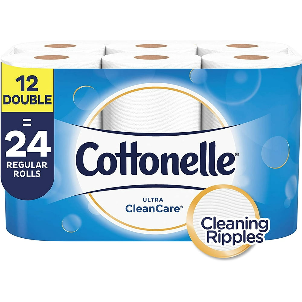 Cottonelle Ultra CleanCare Toilet Paper, 12 Double Rolls, Strong Bath ...