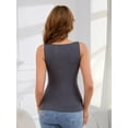 thumbnail image 2 of Unique Bargains Women's Tank Tops with Built in Bra Lingerie Camisoles Vest S Dark Grey, 2 of 6
