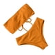 thumbnail image 1 of Toystoory Traje de baño dividido para mujer, traje de baño acolchado de poliéster para verano, traje de baño para vacaciones, traje de playa sencillo a Traje de baño Marrón L Toystoory OD021066-15, 1 of 6