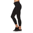 thumbnail image 2 of Reebok Womens Momentum Capri Compression Athletic Pants, Black, X-Large, 2 of 5