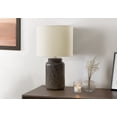 thumbnail image 2 of Lighting - 17"h - Table Lamp - Brown Resin - Ivory/Cream Shade - Contemporary, 2 of 3