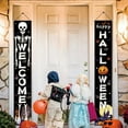 thumbnail image 4 of Halloween Decorations Halloween Door Curtain Couplet Hanging Banner Pumpkin Ghost Skeleton Party Decoration Props Porch Decorations for the Ultimate Halloween Party Ambience Black, 4 of 8