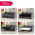 thumbnail image 5 of Mjkone Queen Pull Out Sofa Bed,Loveseat Sleeper Sofa with Mattress,2-in-1 Convertible Sleeper Couch,Grey, 5 of 7