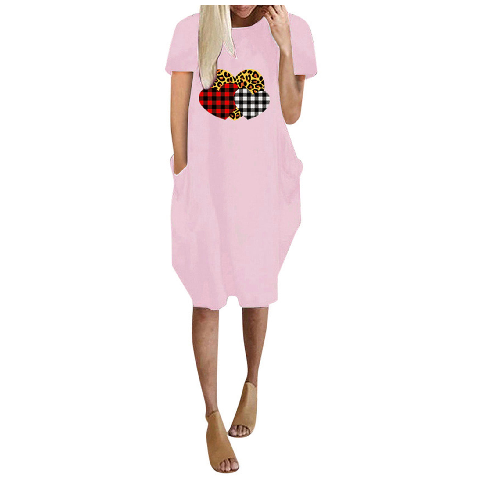 PEATAO Women Nursing Dress Short Sleeve Maternity Nightgown Nightdress S-XXL