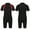 Black, variant on Kids Boys' One Piece Front Zipper Short Sleeve Rash Guard Swimsuit Water Sports Bathing Black 10