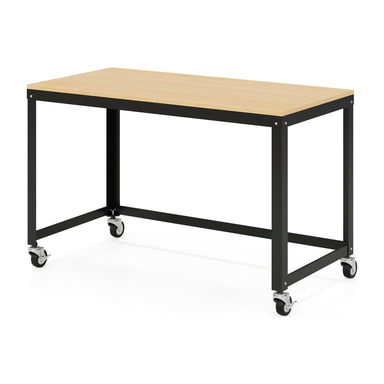 Metal desk on sale on wheels